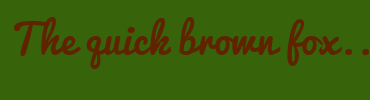 Image with Font Color 5F2300 and Background Color 37640A